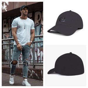 NWT $28 LAYER 8 Men Sportswear Activewear Street-style Dri-Fit Cap Hat in BLACK